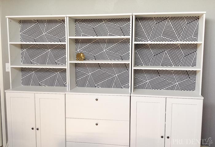 IKEA Bookcases + Nate Berkus Fabric = Serious Style on a Budget!