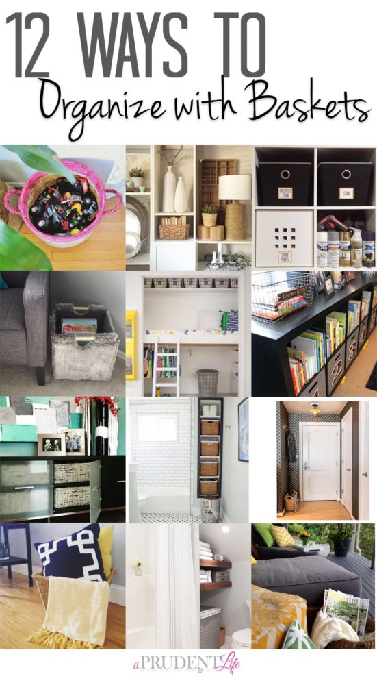 12 Ideas for Organizing with Baskets With Style} Polished
