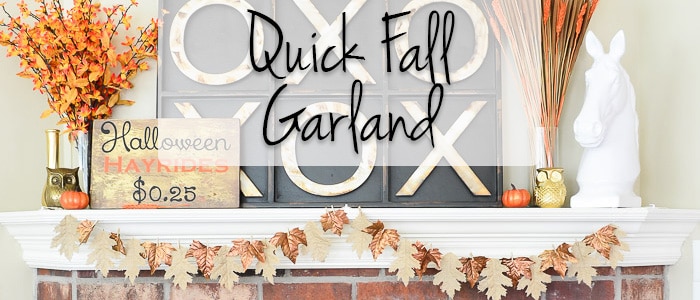 Make this fall leaf garland in under 15 minutes with this quick tutorial. Wait until you see the simple way they are attached - no glue needed!