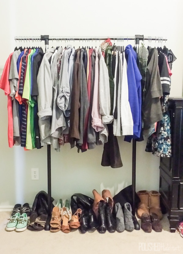 Expand clothing storage with a freestanding garmet rack!