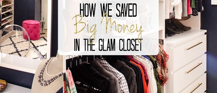 My glam closet dreams didn't match my real closet budget. With lots of research and planning, I was still able to create a completely organized and beautiful space without cashing in our retirement savings. Click for the tips on where we saved!