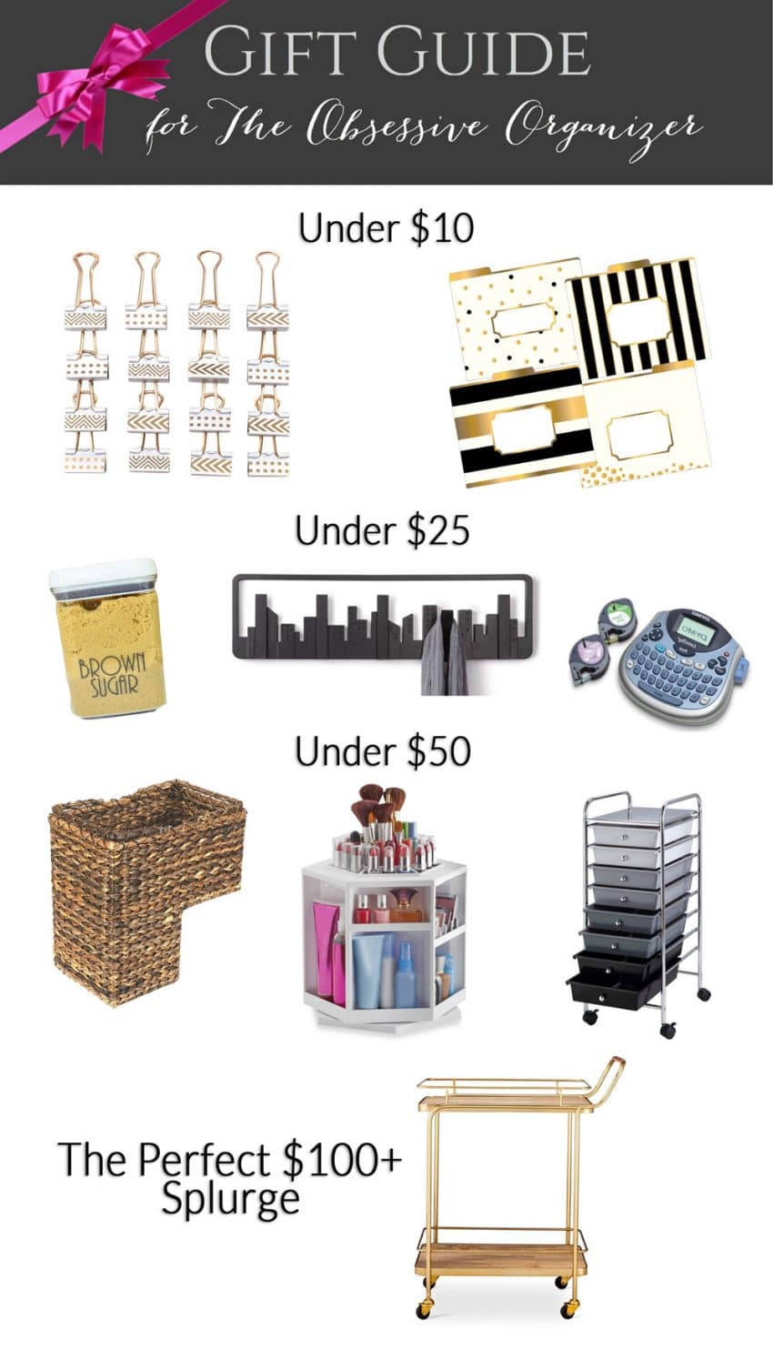 Organizing Gift Guide by Polished Habitat - Options for every budget including under $10, $25, & $50