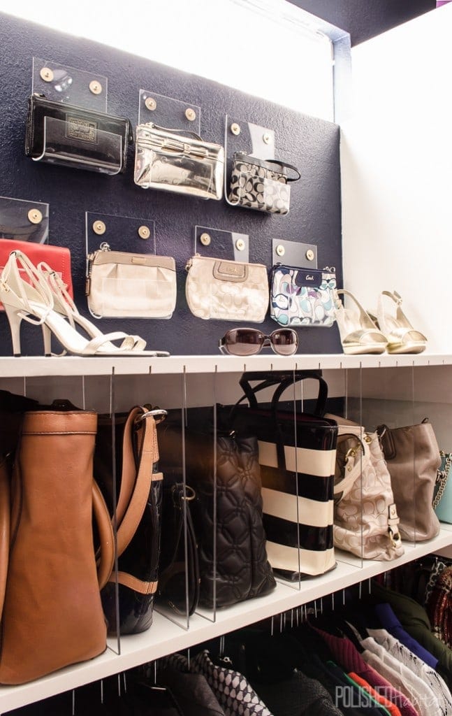 closet-organizers-storage-solutions-bags-purses (11)  Purse organization, Organizing  purses in closet, Handbag organization