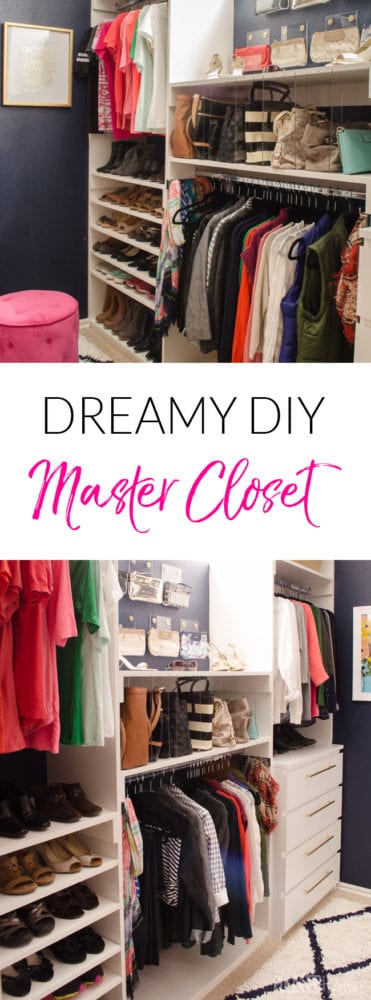 Master Closet Organization - We took a messy master closet and turned it into my dream space with clever DIYs to get things organized in style! 