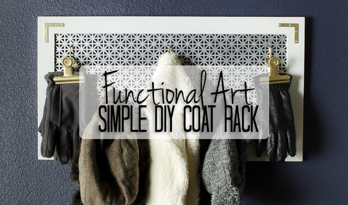 Looking for organization AND style? This DIY coat rack provides both on a budget and is the perfect entry-level DIY project for your entryway. 