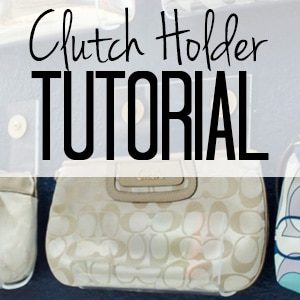 Organize your closet in style with this pretty purse storage. Can you believe these acrylic clutch holders are a DIY project?