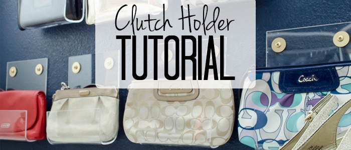 Organize your closet in style with this pretty purse storage. Can you believe these acrylic clutch holders are a DIY project? 