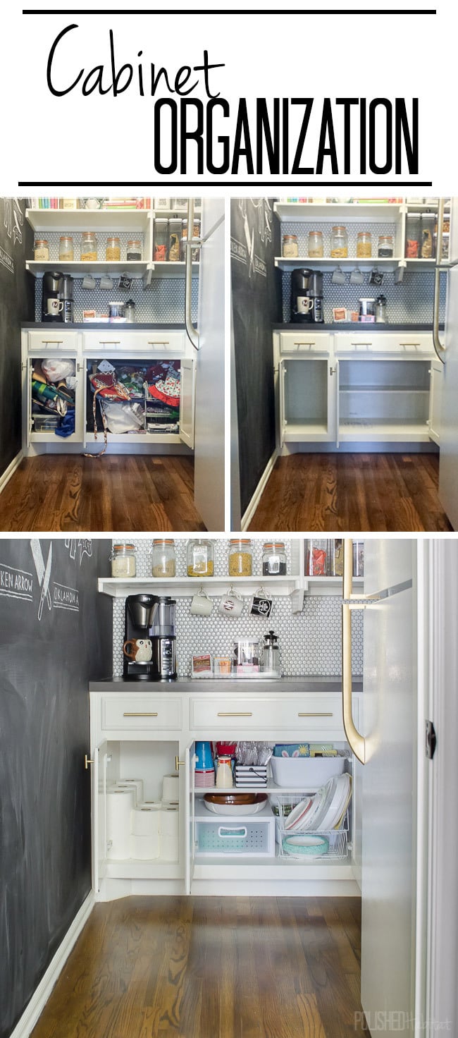 6 Tips to Control Cabinet Chaos - Cabinet Organizing Before & After Photos!