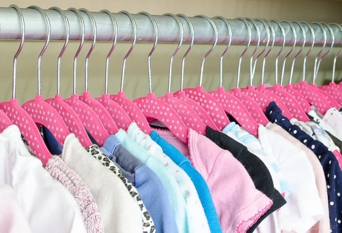 Oh my gosh, these polka dot little girl's hangers are ADORABLE. Perfect for a baby's closet. 