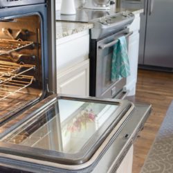 Oven door after glass clean