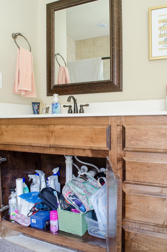 Tips for Organizing Under the Bathroom Sink - Saw Nail and Paint