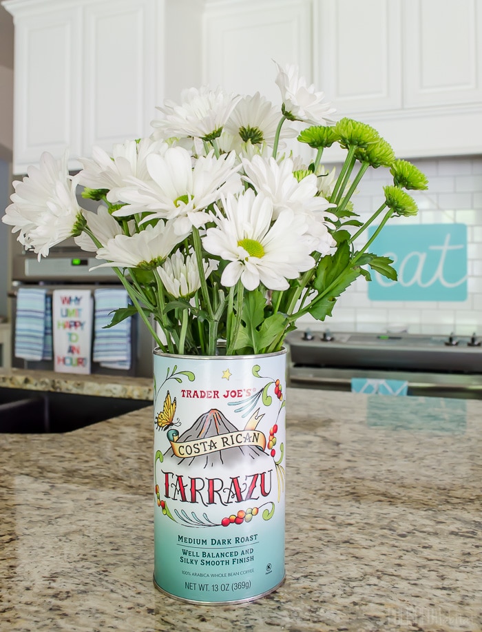 Decorating with Trader Joe's Coffee Canisters! 