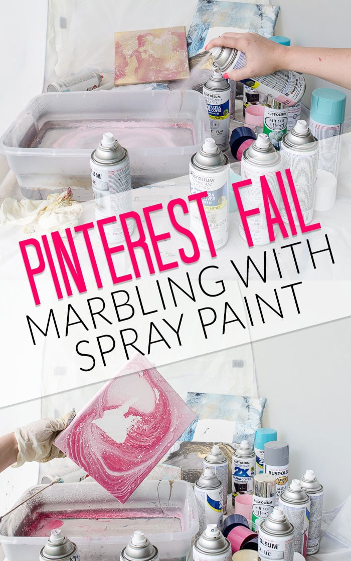 Marbling with Spray Paint - PROJECT FAIL! - Polished Habitat