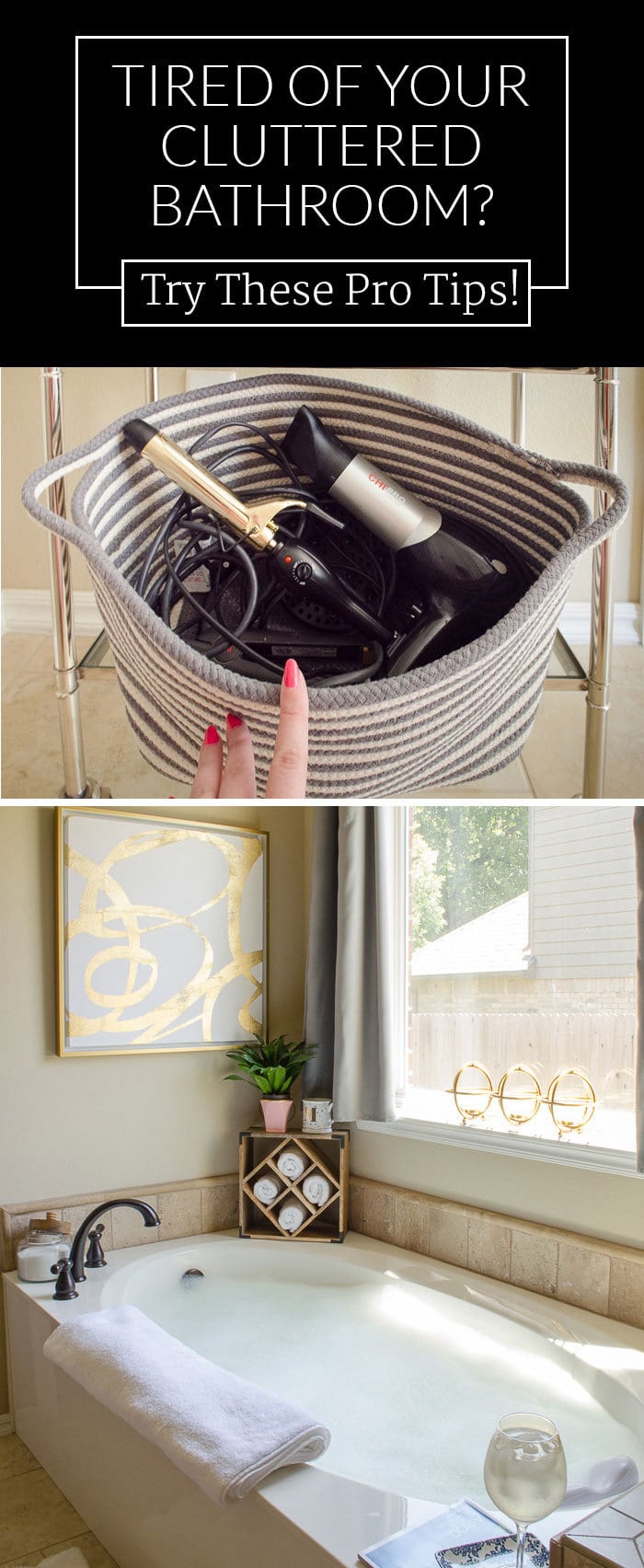 I NEED THIS! Clutter in the bathroom makes me crazy. / Organize and decorate your master bathroom at the same time with these clever tips for organizing your bathroom in style.