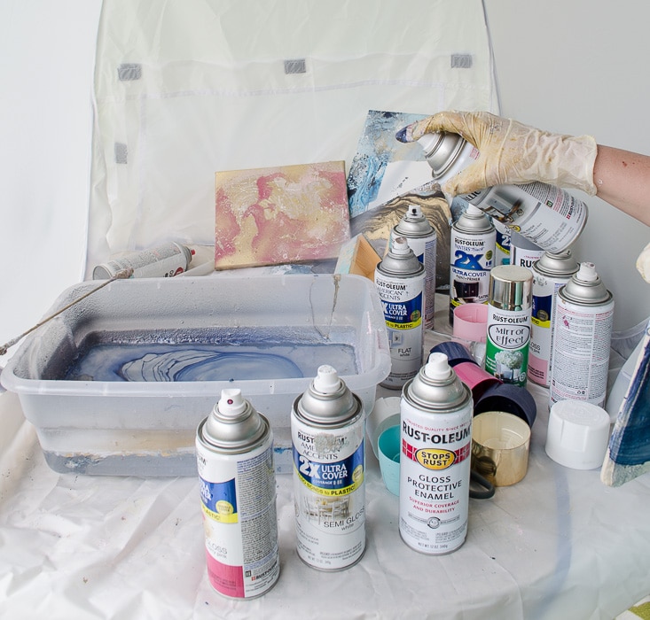 Marble spray paint discount