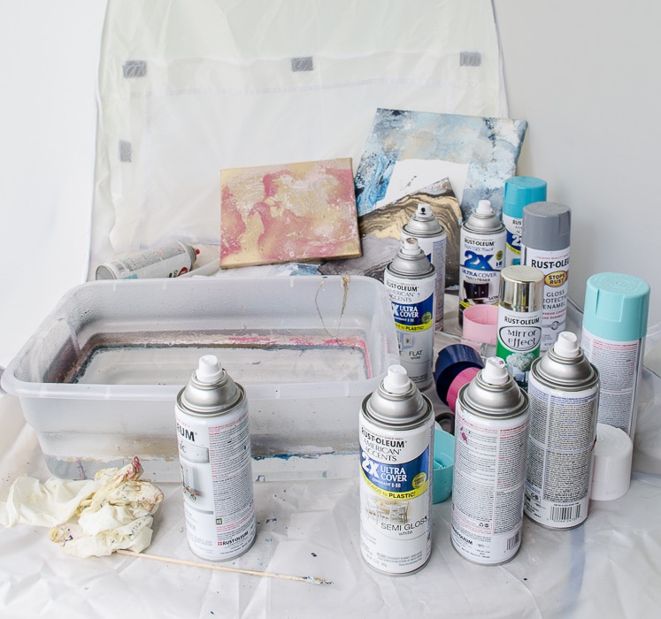 How to Marble with Spray Paint - The Crafted Life