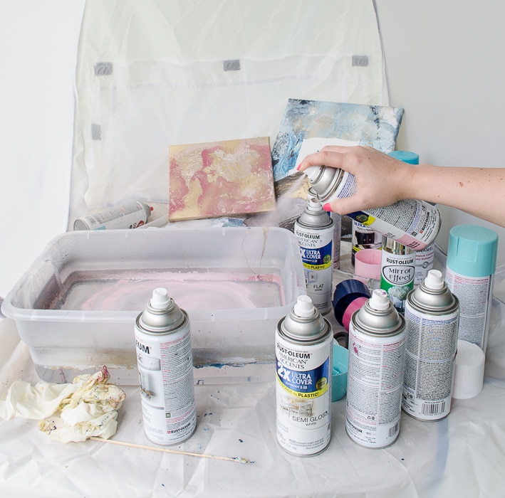 Marbling with Spray Paint-6