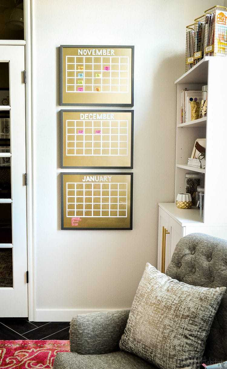 It's easier than you think to create a glam, gold dry erase board. Try this simple tutorial!