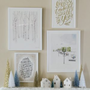 Winter Gallery Wall with Minted art - sponsored post