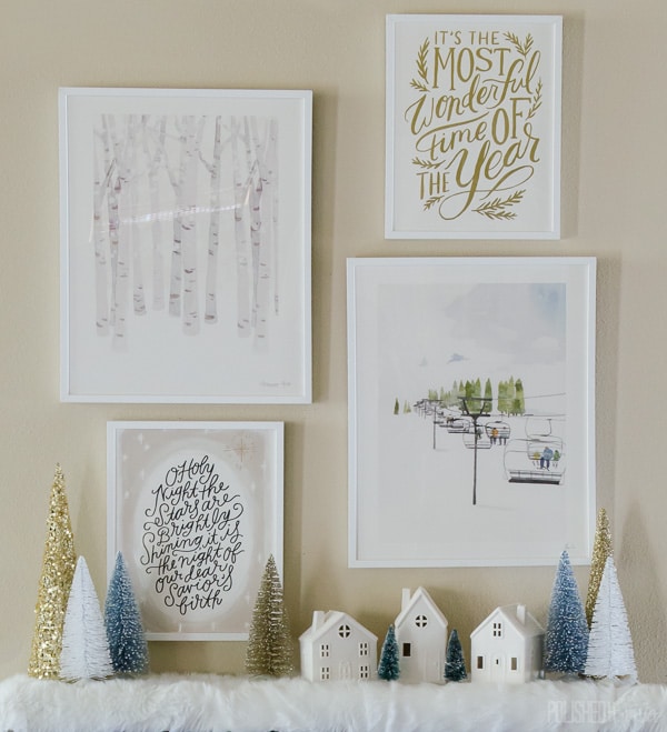 Winter Gallery Wall with Minted art - sponsored post