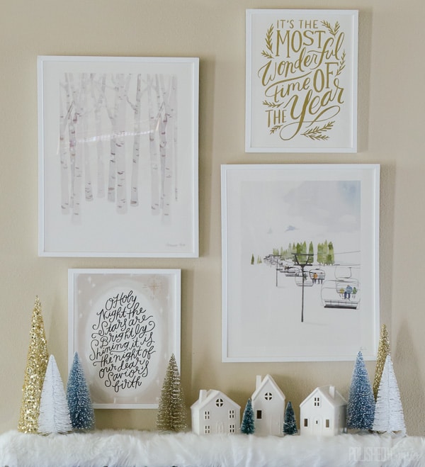 Winter Gallery Wall with Minted art - sponsored post 