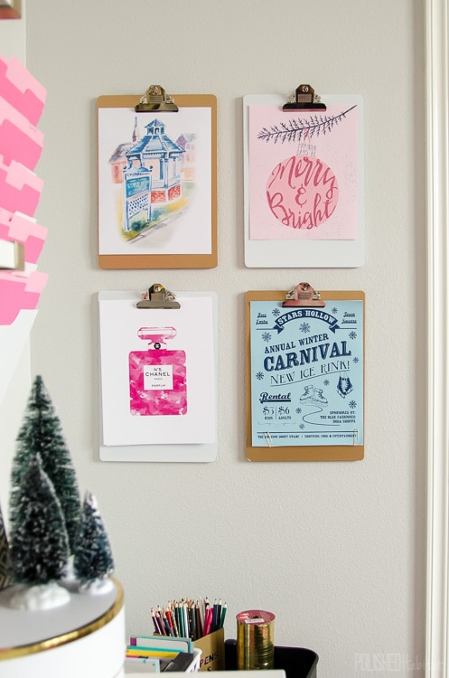 Loving this free pink Christmas printable!