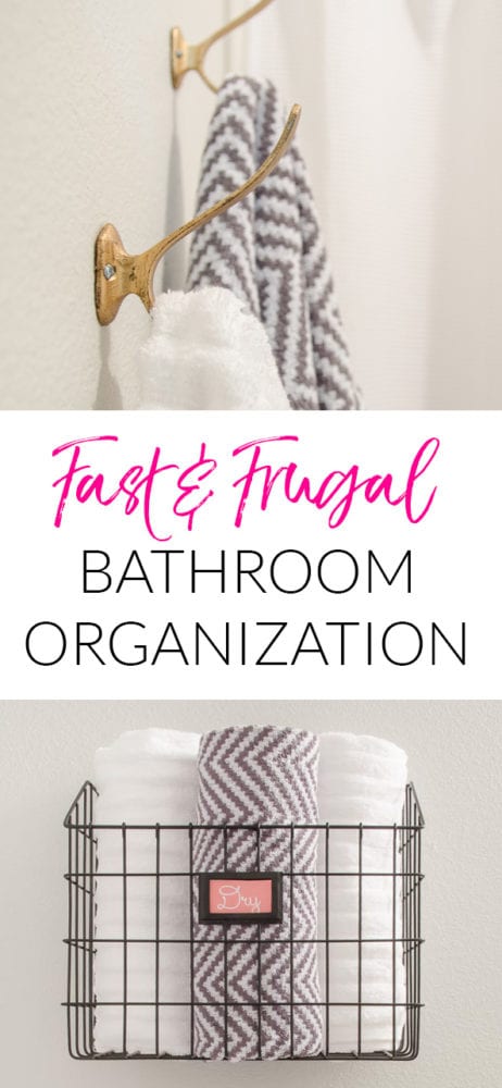 Fast bathroom organization ideas that anyone can implement in minutes. I love the modern industrial look in this guest bathroom too. So much better than the before!