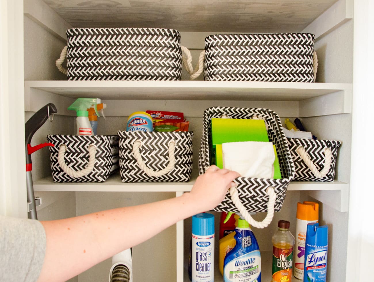 How to Organize a Bathroom Closet - Polished Habitat