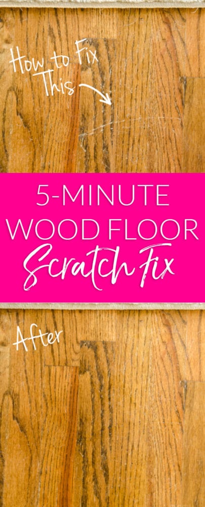 Scratches in your hardwood floors? Try this fast fix to repair your wood floors in minutes without sanding or expensive supplies!