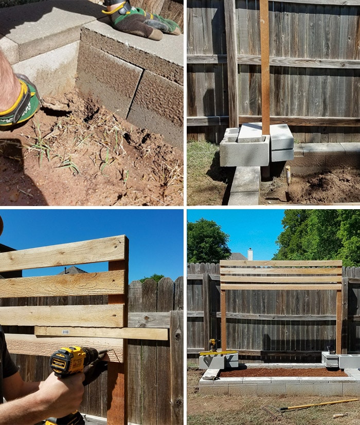 Adding a Cedar Horizontal Slate Backing When Building a Raised Garden Bed