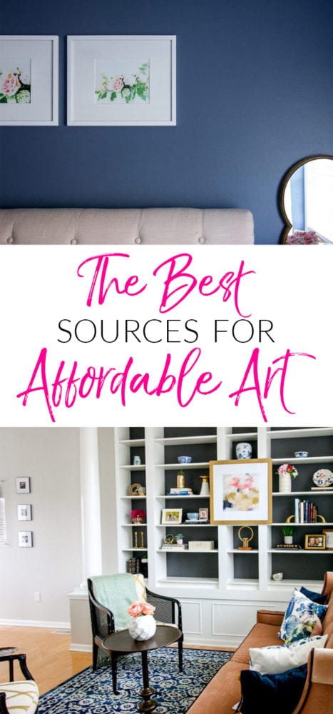 Cheap art ideas for my walls have transformed my house for WAY less money than my guests think. I love decorating my house on a budget! This breakdown of affordable art is such a great resource. 