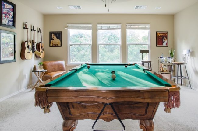 Game Room Decor Ideas - Pool Table