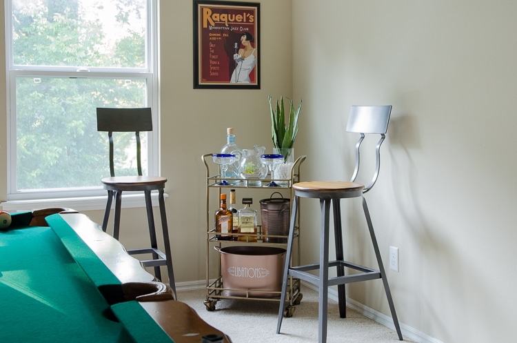 Industrial Bar Stools with a Back - Game Room Ideas