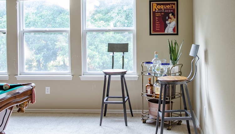 Industrial Bar Stools with a Back - Game Room Ideas