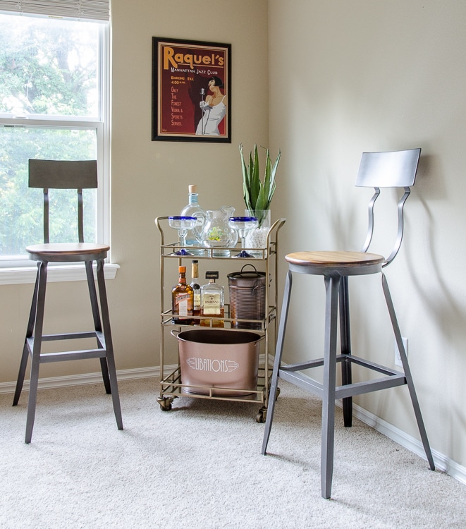 Industrial Bar Stools with a Back - Game Room Ideas