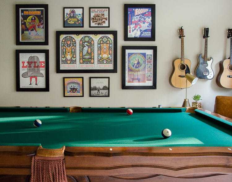 Rec Room Decor - Pool Table & Music