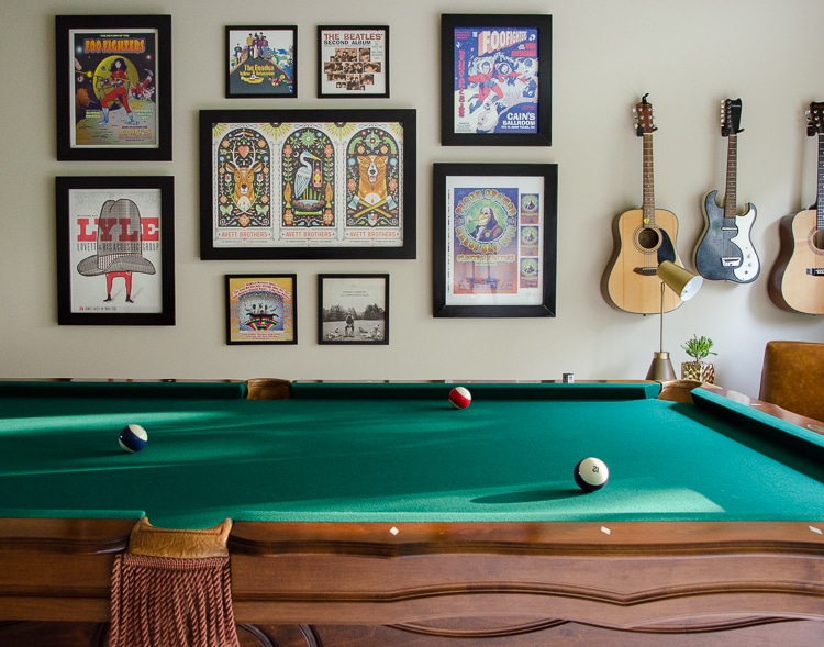 Rec Room Decor - Pool Table & Music 