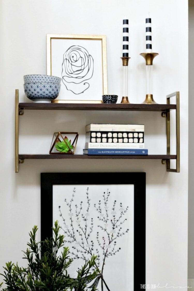 How to Style a Floating Wall Shelf | 5 Simple Tips to help you start creating your wall vignette!