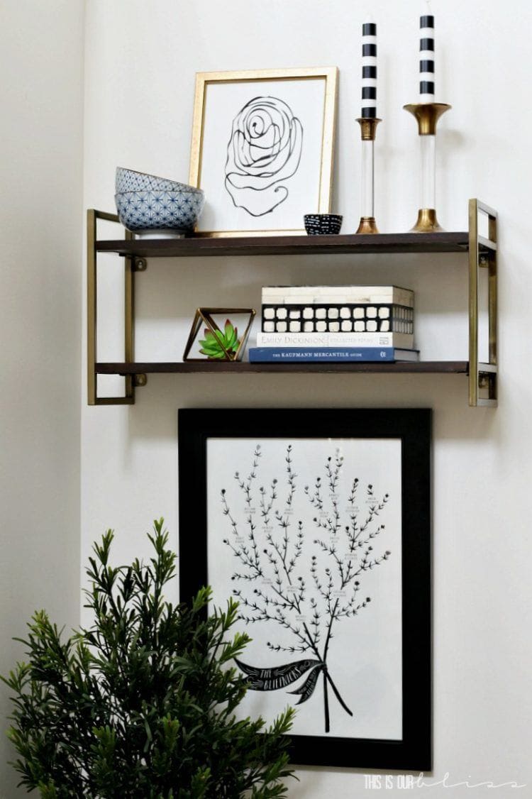 How to Style a Floating Wall Shelf | 5 Simple Tips to help you start creating your wall vignette!