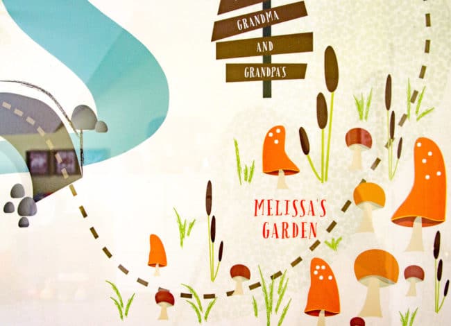 Kid's customizable room decor - camping map