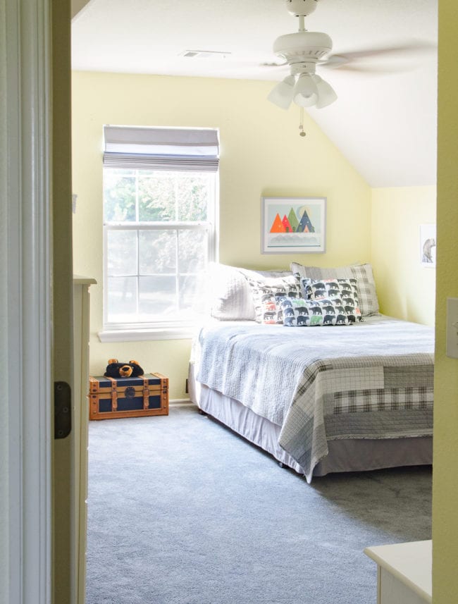 Room for grandkids that is also a guestroom - camping theme