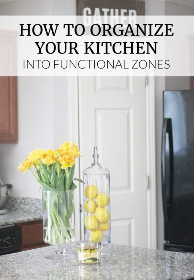 Does your kitchen work for you? See how I re-organized into zones that make cooking & cleaning more organized for our family! 