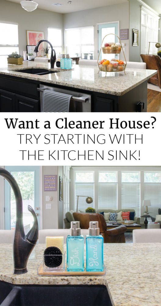 Keeping our kitchen sink area clean is a key factor in how clean the rest of our house stays. I'm obsessed with the new organizing products that have helped us keep the kitchen island clean. 
