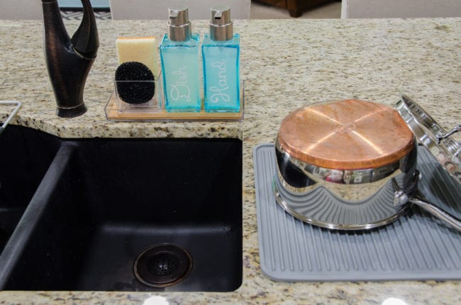 Making Cleanup Fast With An Organized Kitchen Sink & DIY Soap