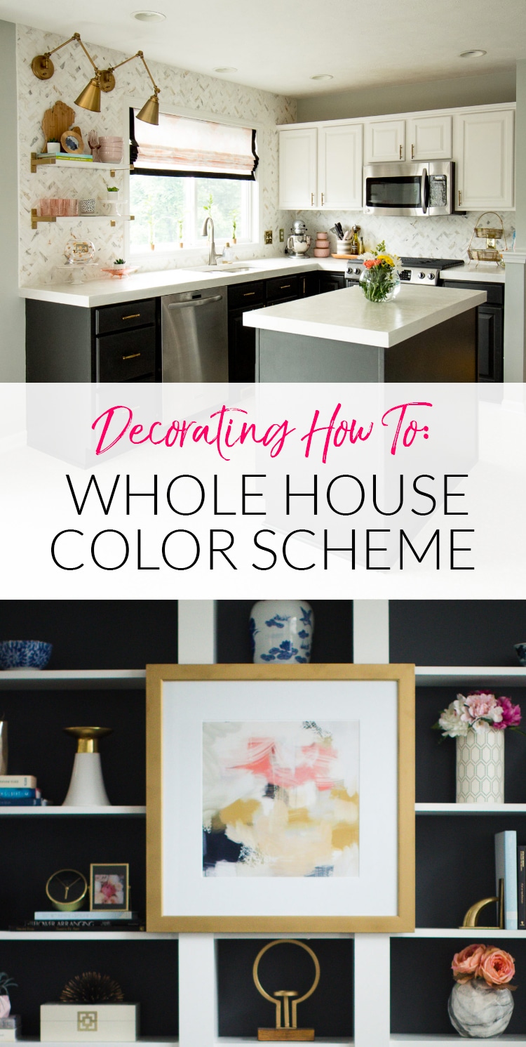 Want to make all your home decor look better together? Try these simple tips for creating a whole house color scheme that makes decorating so much easier. 