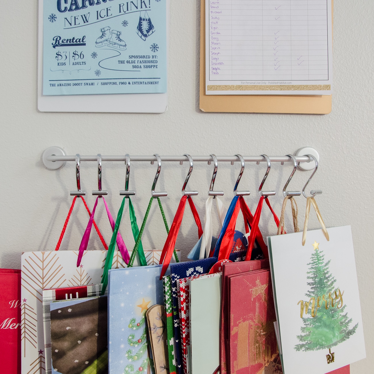 How to Organize Gift Wrapping Supplies Christmas Edition Polished