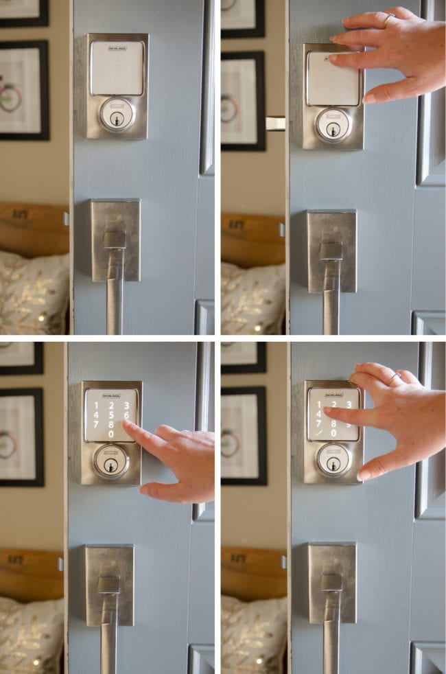 The Schlage Sense is simple to use, adds several security features, and looks great in the silver satin nickel finish and Century trim! 