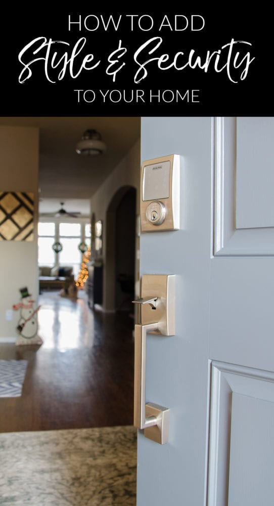 The Schlage Sense lock adds security and convenience to our lives AND style to our entryway! I shared all the reasons we'll never go back to a standard deadbolt in this post.