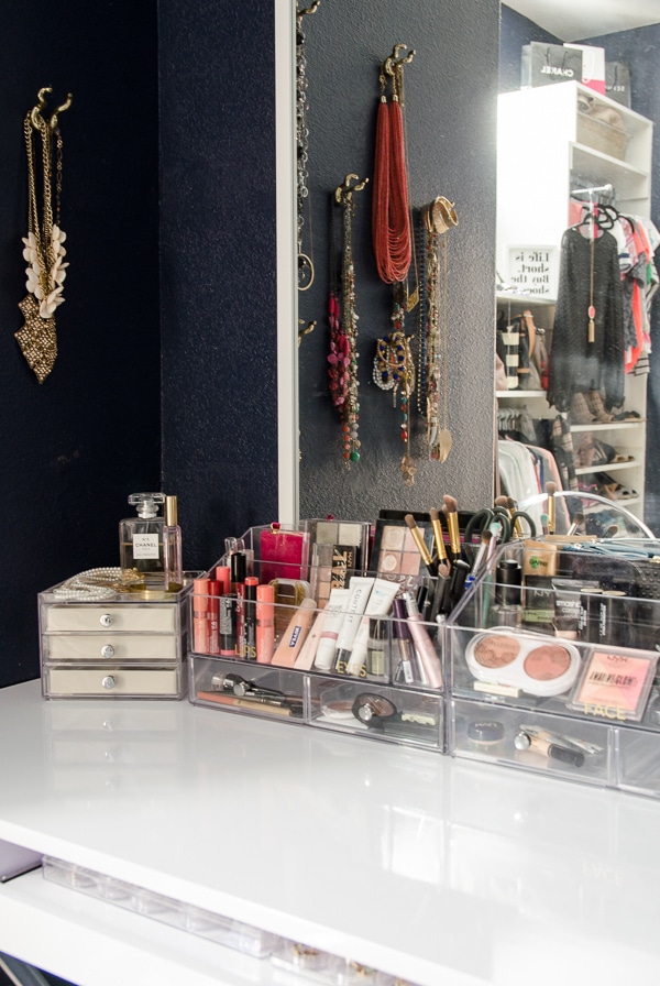 Organizing the Makeup Vanity & A Bit of Jewelry