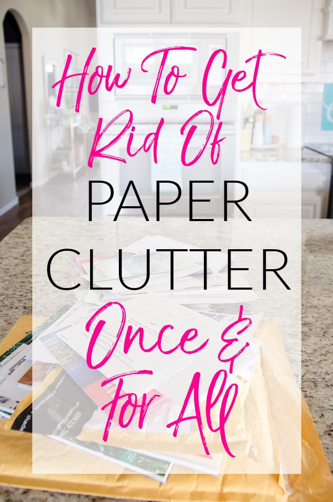 That's right, I finally figured out how to get rid of paper clutter once and for all. Say goodbye to piles of mail! 
